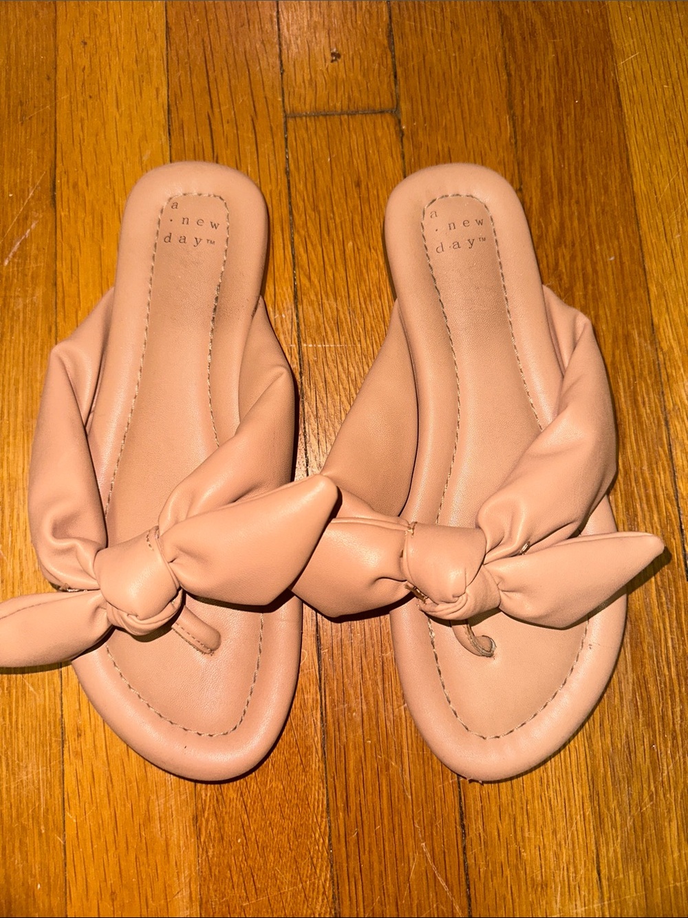 New Day Women's Blush Knot Slide Sandals